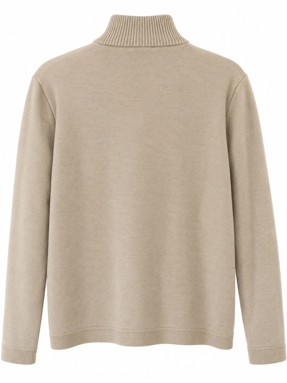 Bilancioni Men’s Wool Sweater Beige Half-Zip size 58